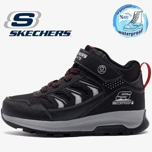 Skechers Storm Blazer - Glow Roam 406410L-BKCC Kauçuk Taban Ortopedik Işıklı Çocuk Bot