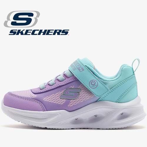 Skechers Sola Glow - Ombre Deluxe 303714L-TQLV Ortopedik Işıklı Çocuk Spor Ayakkabı