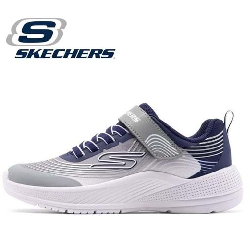 Skechers Microspec Advance 403926L-NVLG Ortopedik Çocuk Spor Ayakkabı