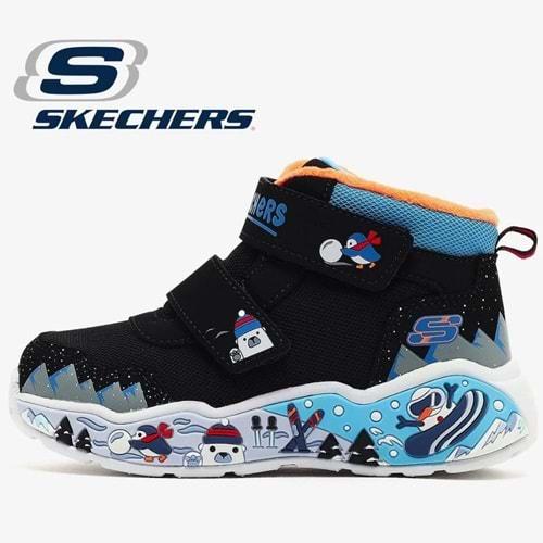 Skechers Play Scene Frosty Pals 407319N-BKMT Ortopedik Bebek Çocuk Bot