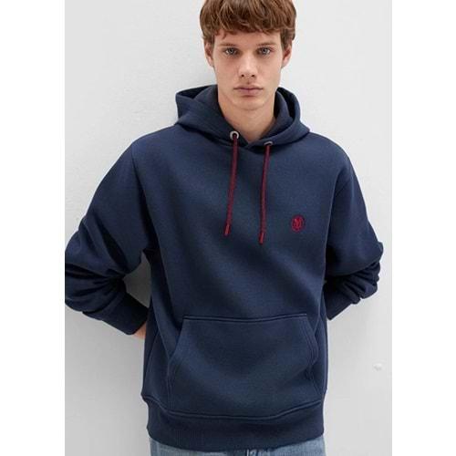 Mavi 065809-29743 Logo Nakışlı Erkek Kapüşonlu Sweatshirt