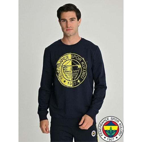 Fenerbahçe S.K. 25/26 Sezon Tribün Tek Renk Logolu Erkek Sweatshirt