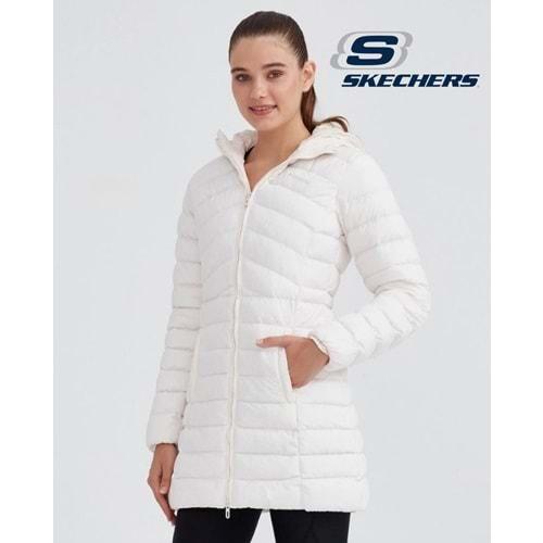 Skechers W Essential Maxi Length Hooded Jacket S212005-102 Kadın Günlük Mont