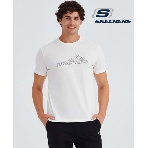 Skechers M Graphic Tee Crew Neck T-Shirt S232436-100 Erkek Tişört