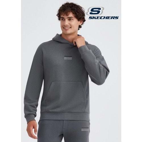 Skechers M Essential Hoodie Sweatshirt S232232-040 Kapüşonlu Erkek Sweatshirt