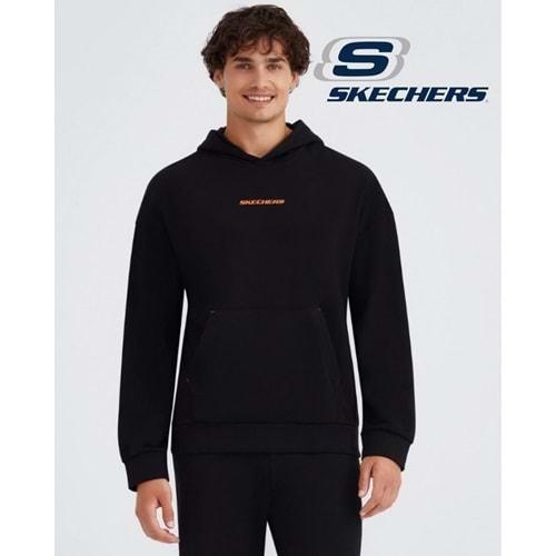 Skechers M Essential Hoodie Sweatshirt S232438-001 Kapüşonlu Erkek Sweatshirt