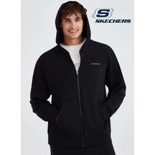 Skechers M Essential Full Zip Hoodie S232439-001 Fermuarlı Kapüşonlu Erkek Sweatshirt
