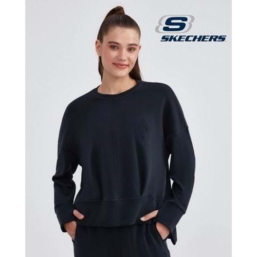 Skechers W Soft Touch Crew Neck S232186-001 Sweatshirt Kadın Sweatshirt