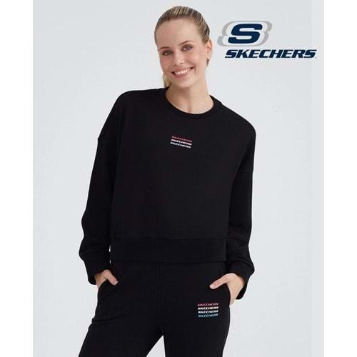 Skechers W Essential Crew Neck Sweatshirt S232241-001 Kadın Sweatshirt