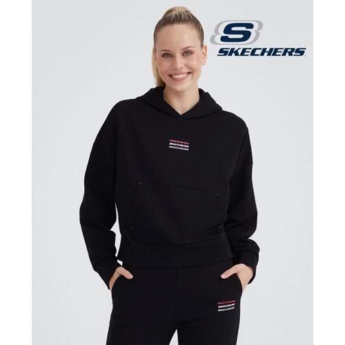 Skechers W Essential Hoodie Sweatshirt S232243- Kadın Kapüşonlu Sweatshirt