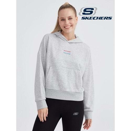 Skechers W Essential Hoodie Sweatshirt S232243- Kadın Kapüşonlu Sweatshirt