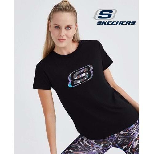 Skechers W Graphic Tee Crew Neck T-Shirt S232458-001 Kadın Tişört