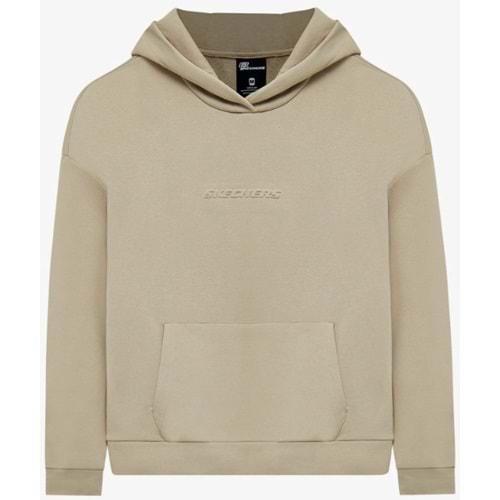 Skechers W Essential Hoodie Sweatshirt S242111-013 Kadın Kapüşonlu Sweatshirt