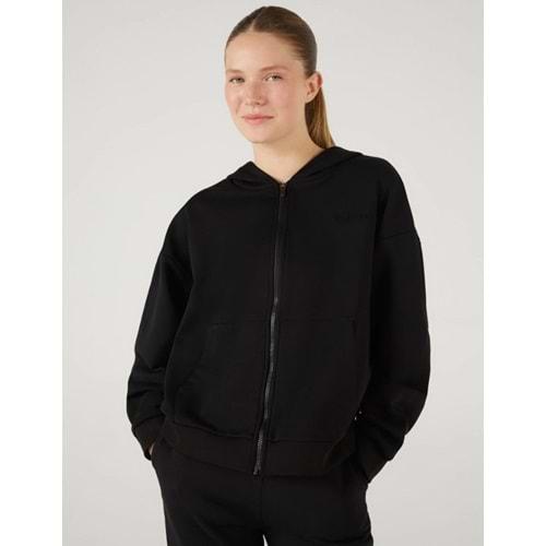 Skechers S242117-001 W Essential Full Zip Hoodie Sweatshirt Eşofman Üstü Kadın Ceket