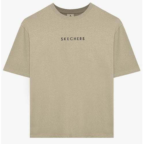 Skechers S242134-013 Graphic Tee Heavy Weight Oversize T-Shirt Tişort Erkek T-Shirt