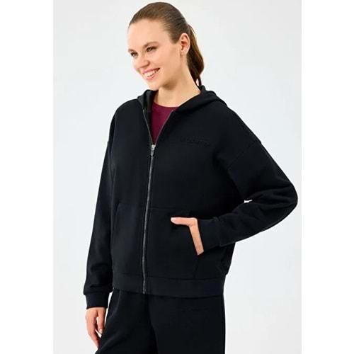 Skechers W Essential Full Zip Sweatshirt S2610016-3817 Kadın Kapüşonlu Fermuarlı Sweatshirt