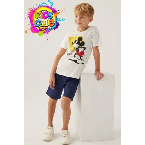 Minnie Mouse Lisanslı D4883 Beyond T-Shirt ve Şort Alt Üst Erkek Çocuk Takımı