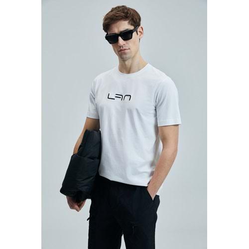 Lufian 111020244 Blaze Modern Grafik Tişort Erkek T-Shirt