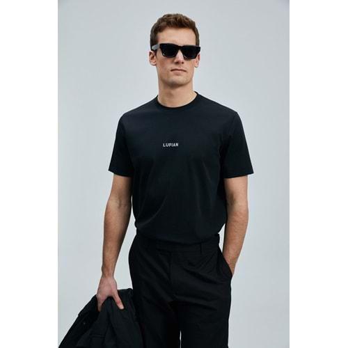 Lufian 111020235 Marcus Modern Grafik Tişort Erkek T-Shirt