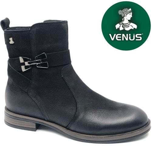 Venüs Kay Hakiki Deri Düz Kaymaz Taban Ortopedik Kadın Bot
