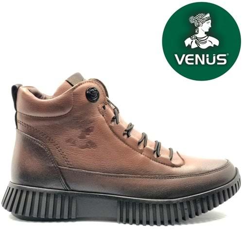 Venüs Melessa Hakiki Deri Düz Kaymaz Taban Ortopedik Kadın Bot