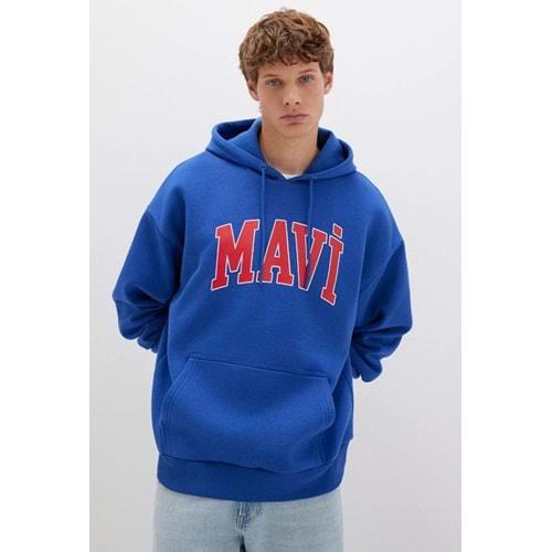 Mavi 067149-70907 Logo Baskılı Erkek Kapüşonlu Sweatshirt