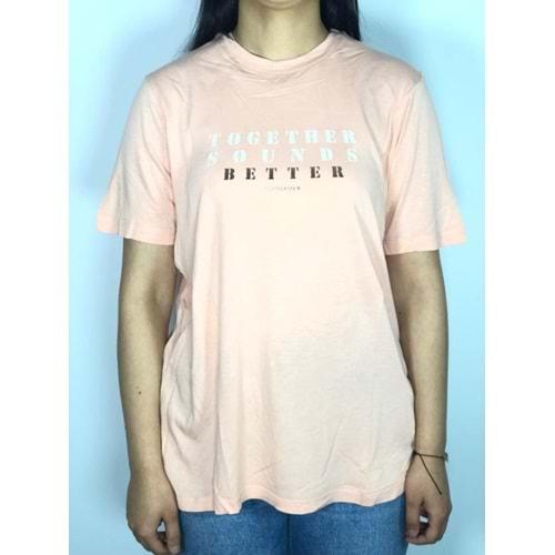 Lumberjack WL LAYA 11SL10 3FX Somon Kadın Kısa Kol T-Shirt Kadın Tişört
