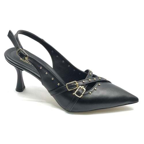 Mehtap Toka Detaylı Arkası Açık Stiletto Kadın Topuklu Ayakkabı