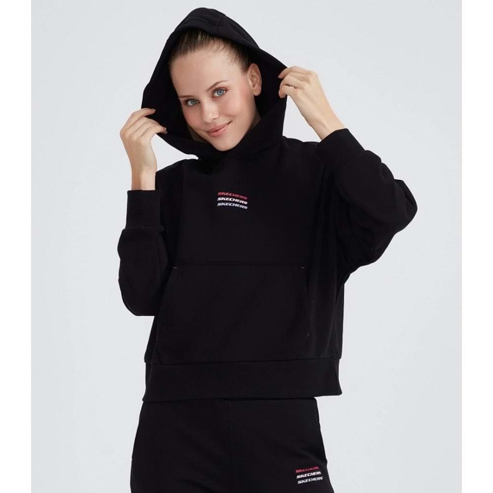 Skechers W Essential Hoodie Sweatshirt S232243- Kadın Kapüşonlu Sweatshirt